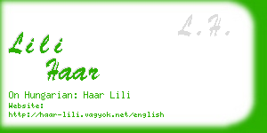 lili haar business card